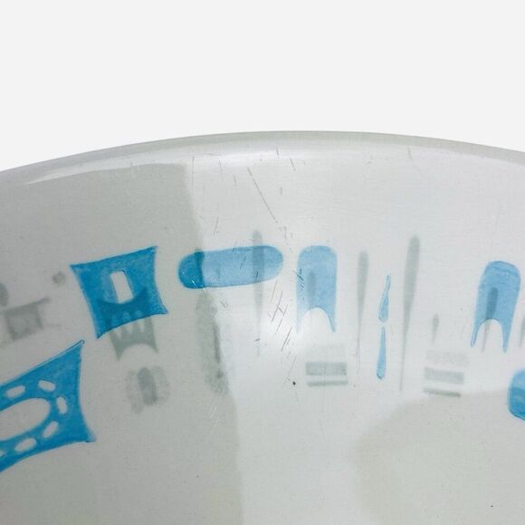 Vintage MCM Royal China Blue Heaven 13.25" Oval Serving Meat Platter USA Atomic - Picture 8 of 9